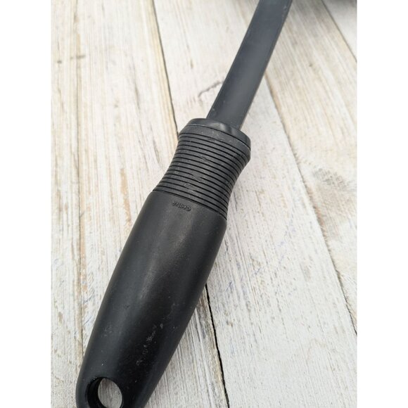 OXO Hard Black Nylon Turner Slotted Spatula 12"  Holes - Picture 6 of 8